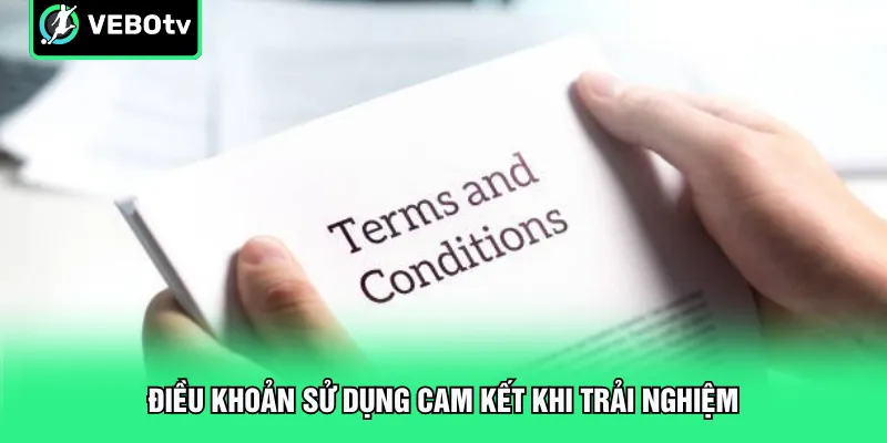 Điều khoản sử dụng cam kết khi trải nghiệm