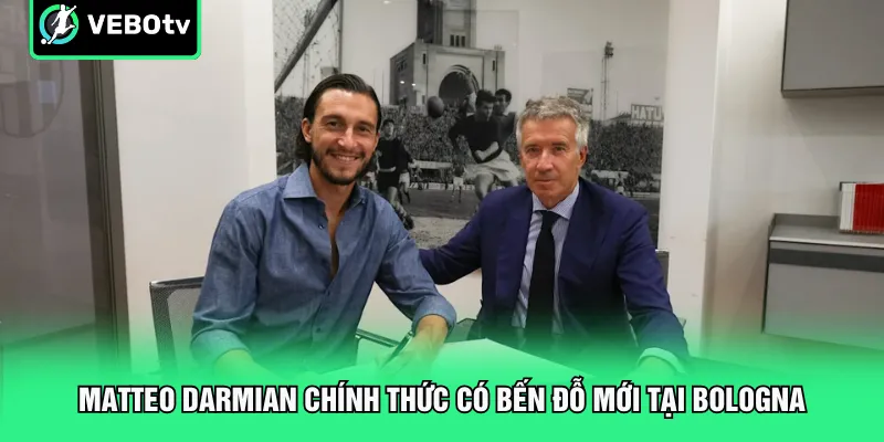 Matteo Darmian chính thức có bến đỗ mới tại Bologna